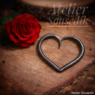 Kované srdce točené