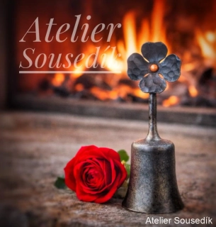 Kovaný zvonek ŠTĚSTÍ